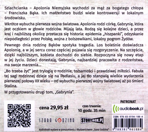 Apolonia. Bo trzeba żyć (Tom 1) - Ewa Szymańska [AUDIOBOOK]