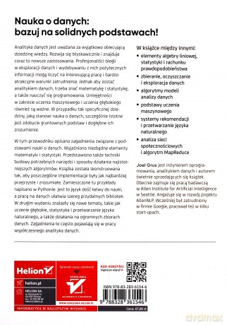 Data science od podstaw. Analiza danych w Pythonie - Joel Grus [KSIĄŻKA]