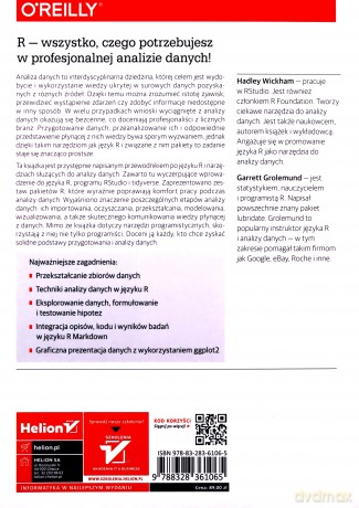 Język r. Kompletny zestaw narzędzi dla analityków danych - Hadley Wickham, Garrett Grolemund [KSIĄŻKA]