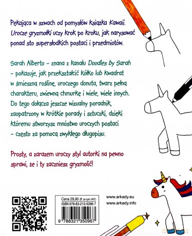 Kawaii. Urocze gryzmołki ponad 100 supersłodkich rysunków - Sarah Alberto [KSIĄŻKA]