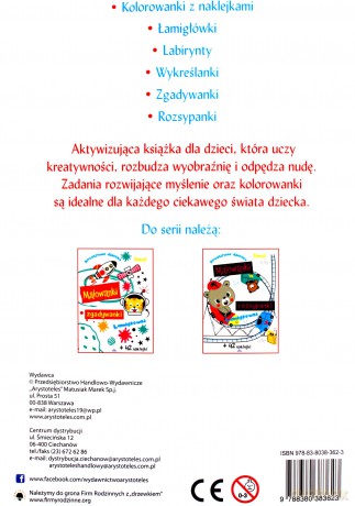 Malowanki naklejanki kreatywne dziecko - Ewelina Grzankowska [KSIĄŻKA]