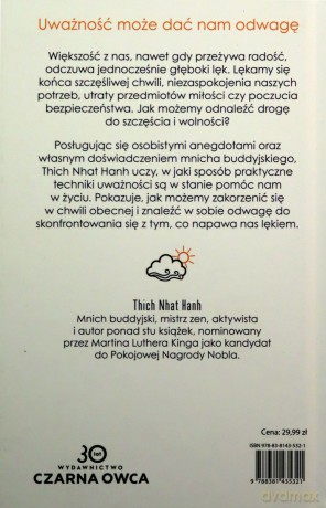 Lęk. Co warto wiedzieć, by przetrwać burzę - Thich Nhat Hanh [KSIĄŻKA]