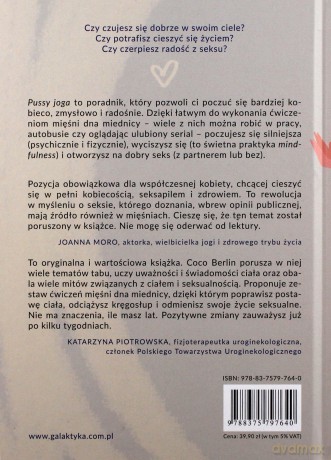Pussy joga. Trening mięśni dna miednicy sposób na spełnienie w życiu miłosnym - Coco Berlin [KSIĄŻKA]