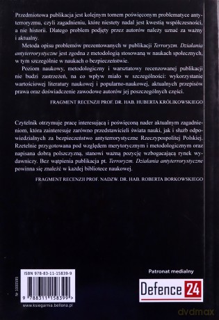 Terroryzm działania antyterrorystyczne - Jarosław Cymerski, Waldemar Zubrzycki, Tomasz Aleksandrowicz [KSIĄŻKA]