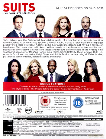 Suits Season 1-9 (W garniturach) [BOX] [34xBlu-Ray]