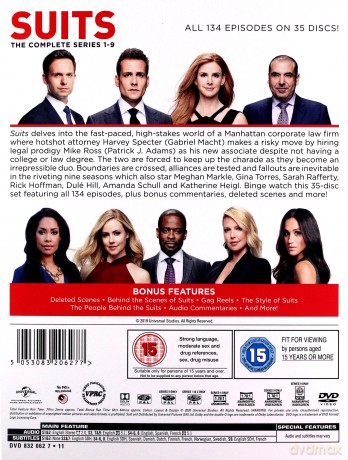 Suits Season 1-9 (W garniturach) [BOX] [34DVD]