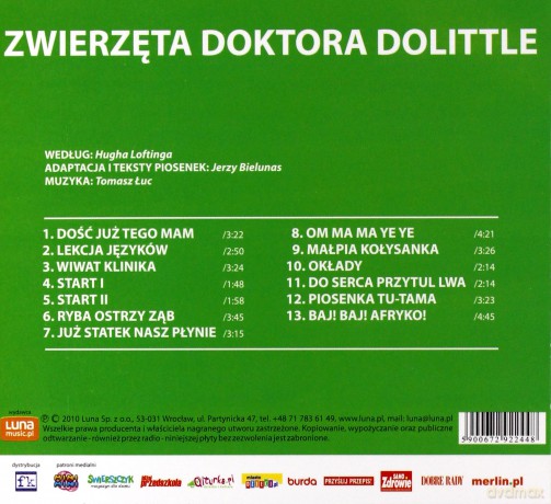 Zwierzęta Doktora Dollitle (digipack) [CD]