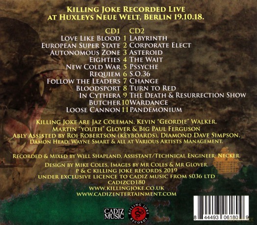 Killing Joke: Live In Berlin [2CD]