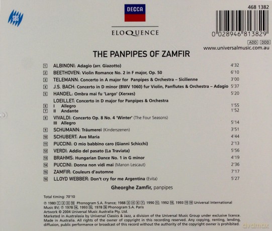 Gheorghe Zamfir: Magic Of The Panpipes [CD]