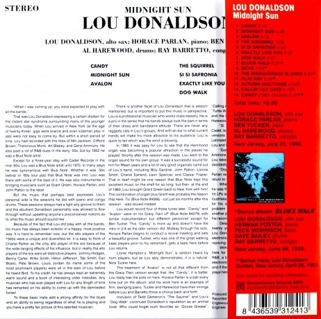 Lou Donaldson: Midnight Sun / Blues Walk [CD]