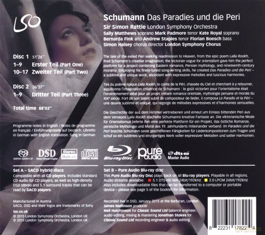 Lso Rattle: Schumann Das Paradis Und Die Peri [2CD]