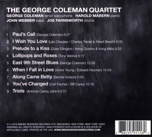 George Coleman: The Quartet [CD]