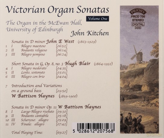 John Kitchen: Victorian Organ Sonatas - Vol 1 - Organ Of The Mcewan Hall. University Of Edinburgh [CD]