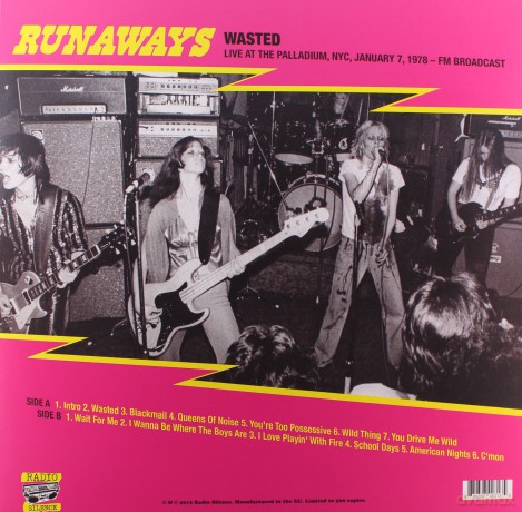 Runaways: Wasted: Live At The Palladium 1978 (Pink) [Winyl]