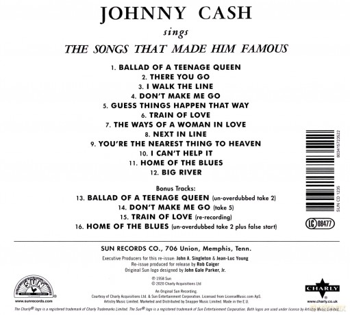 Johnny Cash: Sings The Songs That Made Him Famous (digipack) [CD]