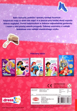 Disney Księżniczka. Ubieranki, naklejanki [KSIĄŻKA]