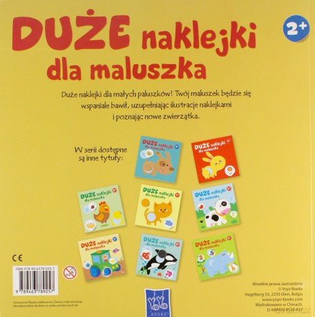 duże naklejki dla maluszka 2+ Owieczka II - Różni [KSIĄŻKA]