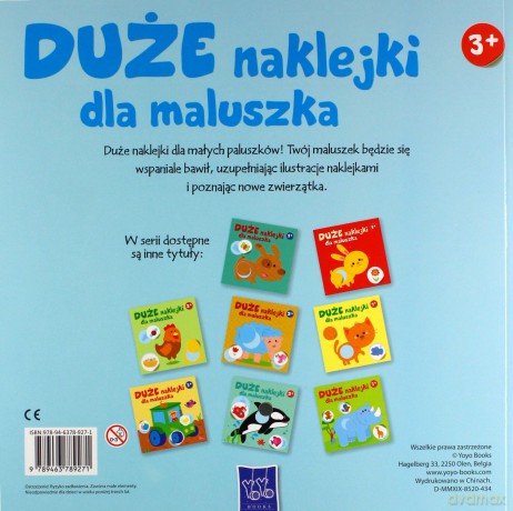 Duże naklejki dla maluszka Krówka II [KSIĄŻKA]