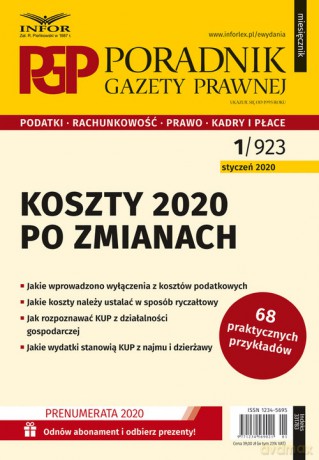 Koszty 2020 po zmianach [KSIĄŻKA]