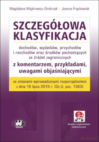 Szczegółowa klasyfikacja dochodów, wydatków, przychodów i rozchodów oraz środków pochodzących ze źródeł zagranicznych - Magdalena Majdrowicz-Dmitrzak [KSIĄŻKA]