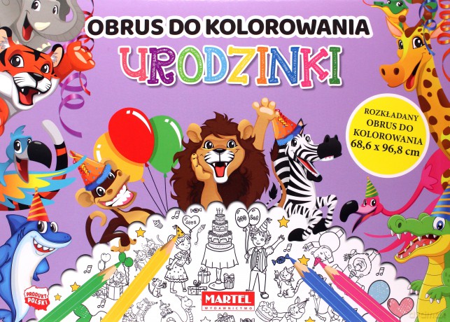 Urodzinki - obrus do kolorowania - Adamska-Rzepka Aleksandra [KSIĄŻKA]