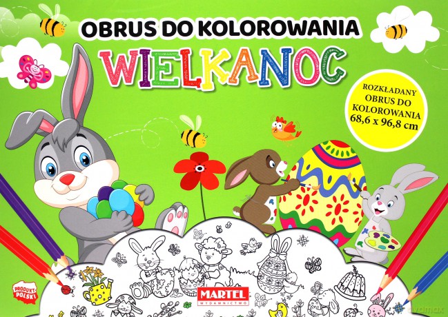 Wielkanoc - obrus do kolorowania - Adamska-Rzepka Aleksandra [KSIĄŻKA]