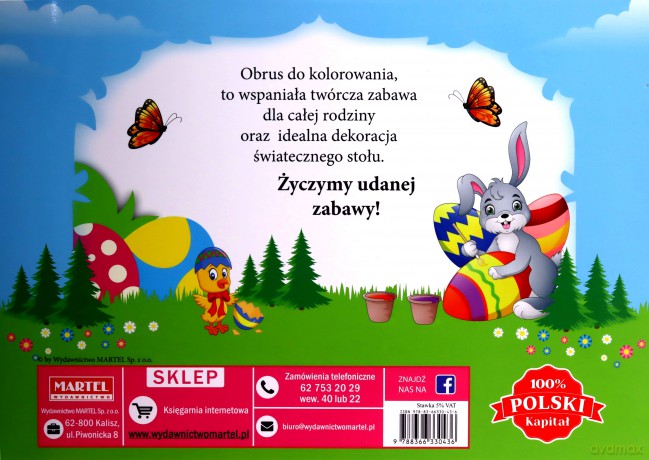 Wielkanoc z tradycją - obrus do kolorowania - Adamska-Rzepka Aleksandra [KSIĄŻKA]
