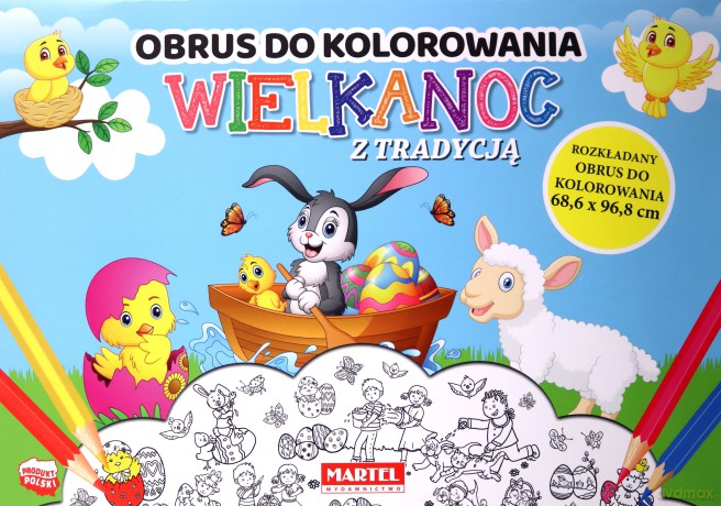 Wielkanoc z tradycją - obrus do kolorowania - Adamska-Rzepka Aleksandra [KSIĄŻKA]