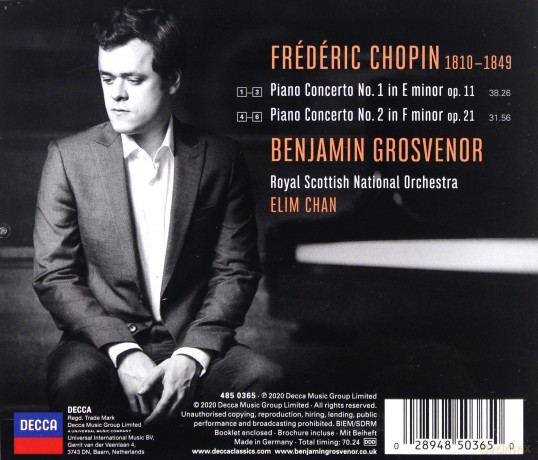 Benjamin Grosvenor: Chopin Piano Concertos [CD]