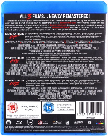 Beverly Hills Cop / Beverly Hills Cop 2 / Beverly Hills Cop 3 (Gliniarz z Beverly Hills) [3xBlu-Ray]