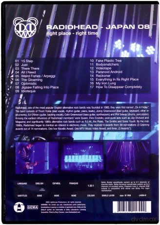 Radiohead: Right Place Right Time Japan 08 [DVD]