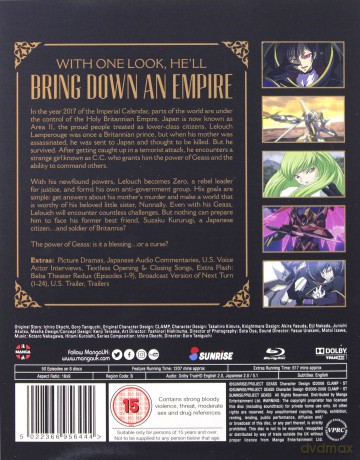 Code Geass: Lelouch Of The Rebellion: Complete Series Collection (Episodes 1-50) [Blu-Ray]
