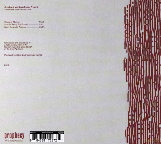 Crowhurst Gavin Bryars: Crowhurst And Gavin Bryars present Incoherent American Narrative (digipack) [CD]