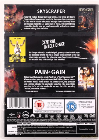 Dwayne Johnson 3 Movie Collection: Skyscraper / Pain & Gain / Central Intelligence [3DVD]