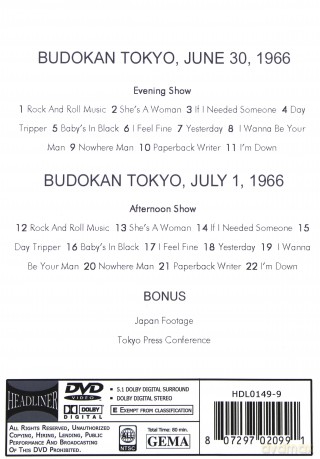 The Beatles: Budokan, Tokyo 1966 [DVD]