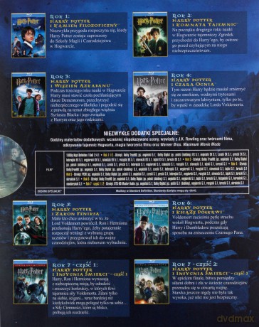 Harry Potter Pełna Kolekcja: Kamień Filozoficzny / Komnata Tajemnic / Więzień Azkabanu / Czara Ognia / Zakon Feniksa / Książę Półkrwi / Insygnia śmierci 1 / Insygnia śmierci 2 [BOX] [11xBlu-Ray]