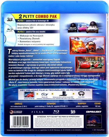 Auta 2 3D (Disney Pixar) [Blu-Ray 3D]+[Blu-Ray]