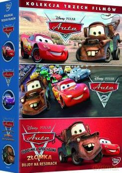Auta Kolekcja: Auta / Auta 2 / Złomka bujdy na resorach (Disney Pixar) [BOX] [3DVD]