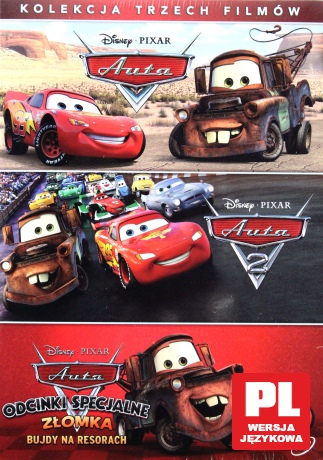 Auta Kolekcja: Auta / Auta 2 / Złomka bujdy na resorach (Disney Pixar) [BOX] [3DVD]