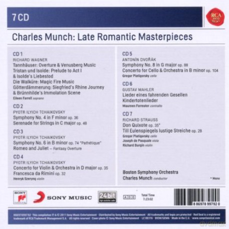 Charles Munch: Charles Munch: Late Romantic Masterpieces  [7CD]