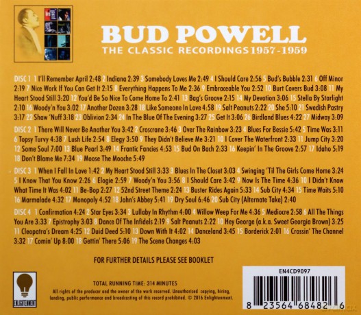 Bud Powell: The Classic Recordings 1957 - 1959 [4CD]
