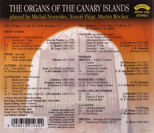 Tomas Flegr: The Organs Of The Canary Islands [CD]