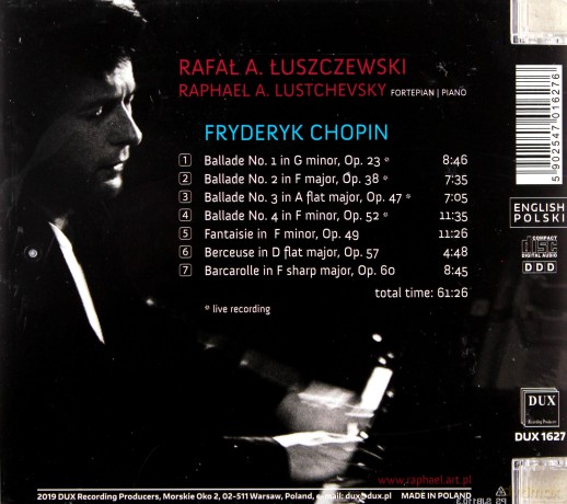 Rafal Luszczewski: Chopin: Ballads [CD]