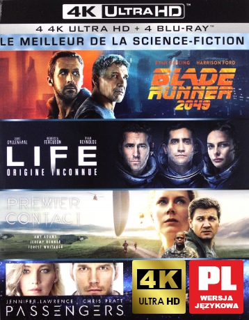 Blade Runner 2049 / Life / Nowy początek / Pasażerowie [BOX] [4xBlu-Ray 4K]+[4xBlu-Ray]