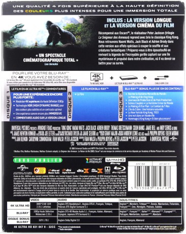 King Kong (steelbook) [Blu-Ray 4K]+[2xBlu-Ray]