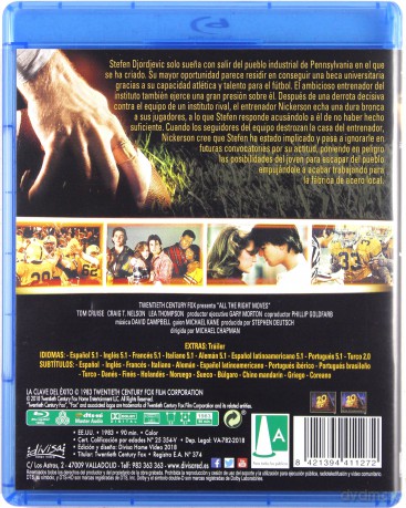 All the Right Moves (Tylko prawidłowe zagrania) [Blu-Ray]