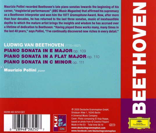 Maurizio Pollini: Beethoven The Last Three Sonatas [CD]