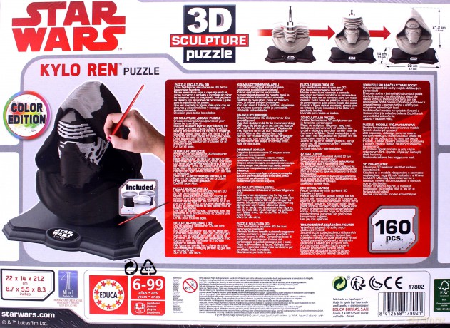 EDUCA 3D Rzeźba Kylo Ren, kolorowe [PUZZLE]
