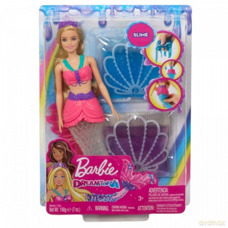Lalka Barbie Syrena Brokatowy slime