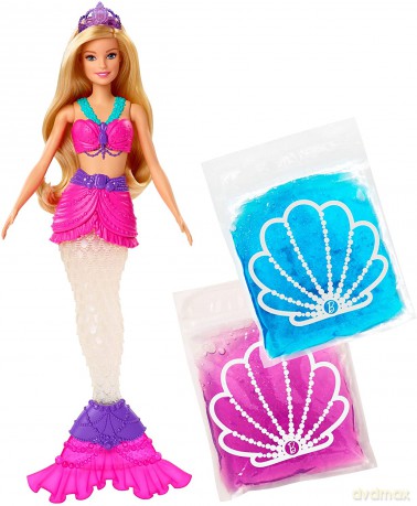 Lalka Barbie Syrena Brokatowy slime